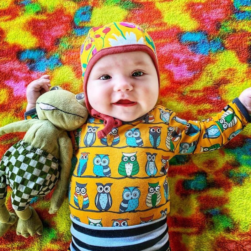 DUNS Sweden Autumn Flowers Bonnet - Yellow