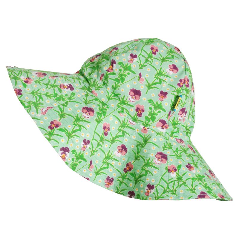 DUNS Sweden Viola Tricolor Sun Hat - Spring Bouquet Green