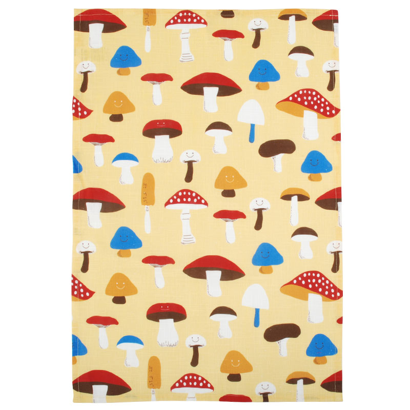 DUNS Sweden Mushroom Tea Towel - Yellow