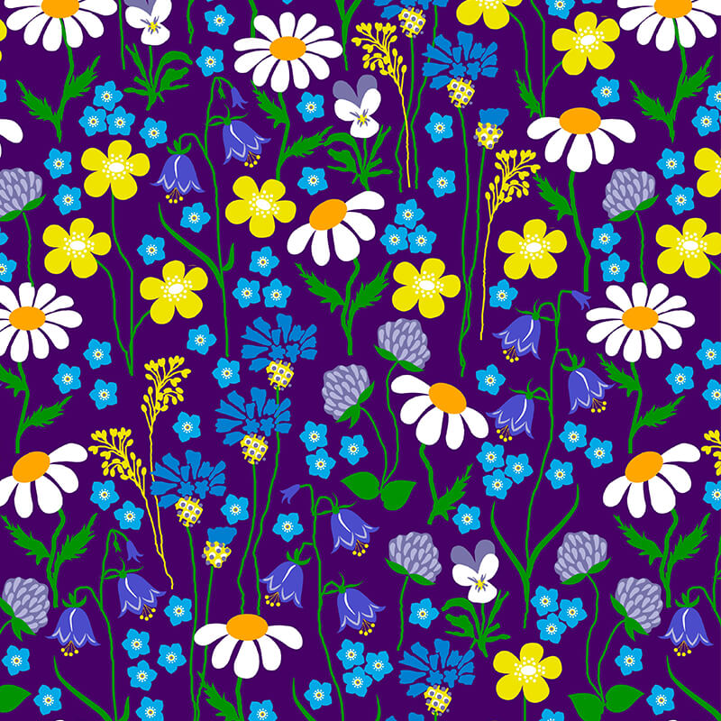 DUNS Sweden Midsummer Flowers Bonnet - Purple