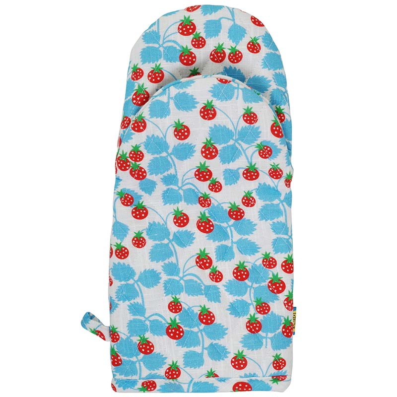 DUNS Sweden Strawberry Kitchen Oven Mitt - Blue