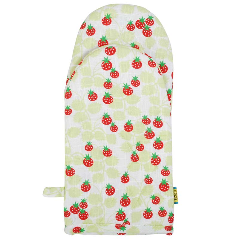 DUNS Sweden Strawberry Kitchen Oven Mitt - Green