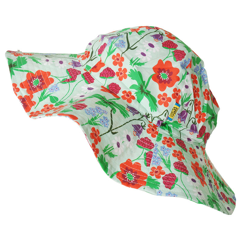 DUNS Sweden Summer Flowers Sun Hat - Bay Green (1-4y)