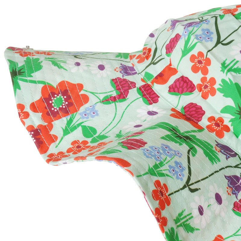 DUNS Sweden Summer Flowers Sun Hat - Bay Green (1-4y)