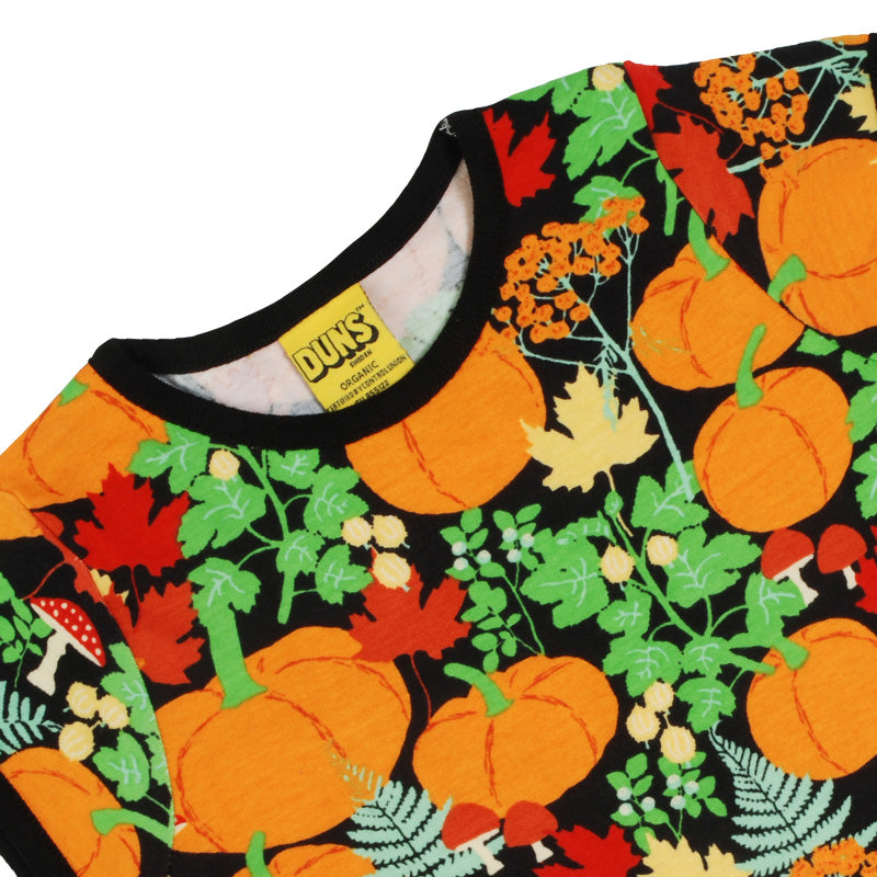 DUNS Sweden Kids Autumn Garden with Pumpkins T-shirt - Black