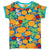 DUNS Sweden Kids Autumn Garden with Pumpkins T-shirt - Blue