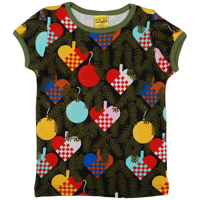 DUNS Sweden Kids Christmas Hearts T-shirt (Only 2 left! 1-2y)