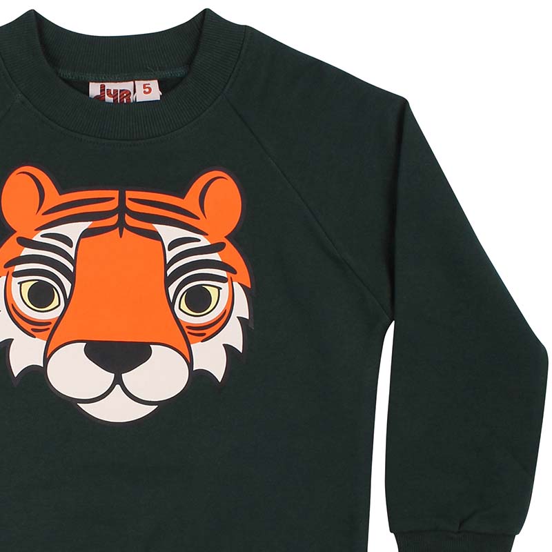 DYR Cph by Danefae Kids Tiger Sweatshirt - Dark Green