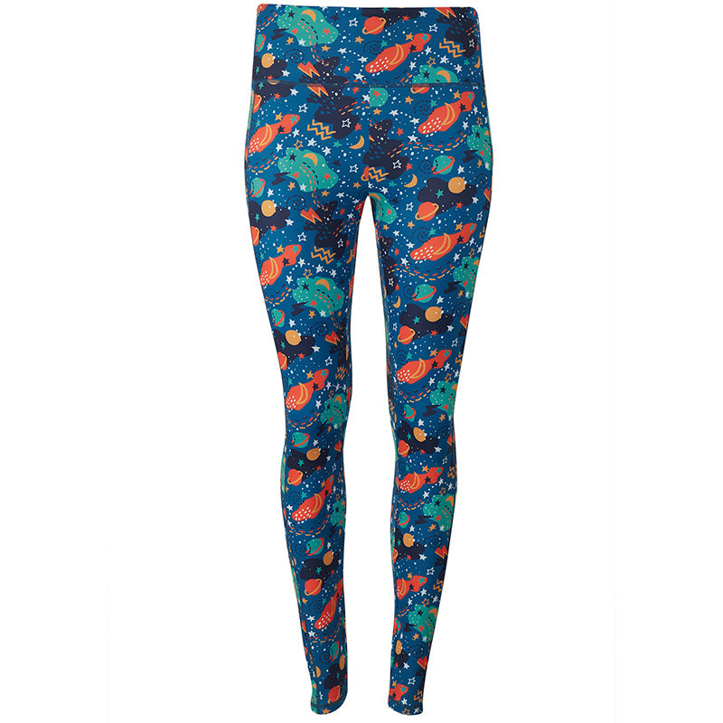 Adult - Frugi - Grown Up - Libby leggings - Ptarmigan Bird Aqua sale