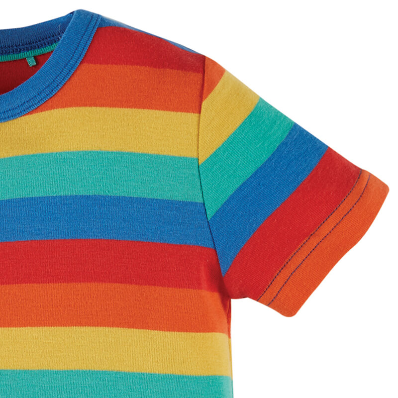 Frugi Favourite T-shirt - Rainbow Stripe