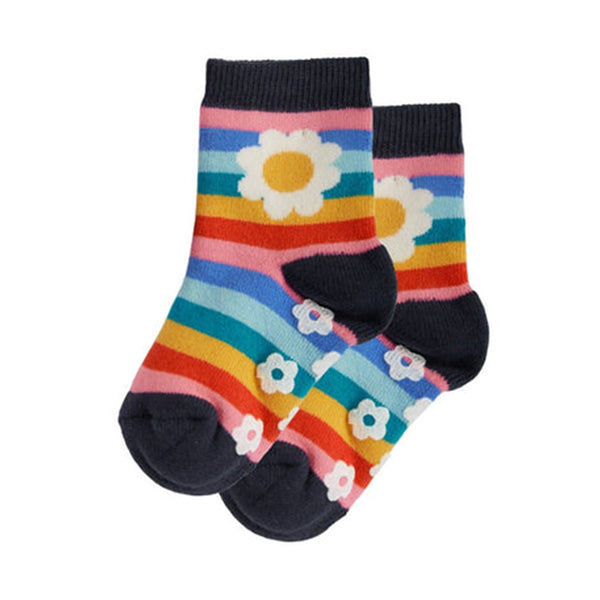 Frugi Baby Grippy Socks, Pack of 2 - Geese