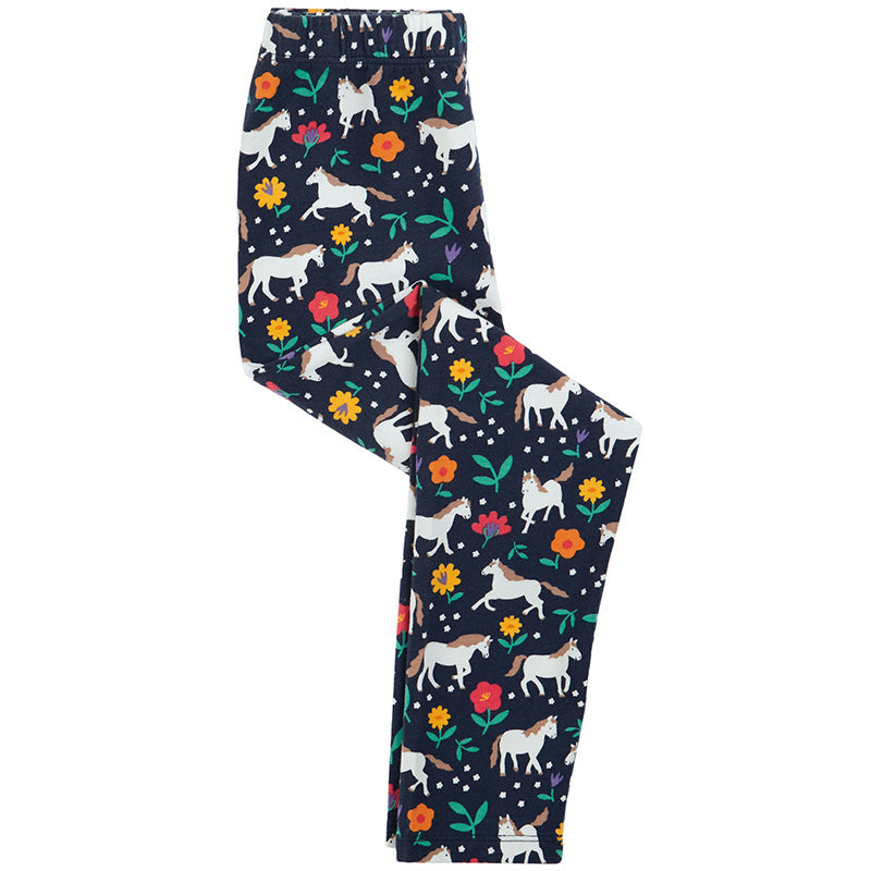 Frugi Libby Kids Leggings - Indigo Wild Horses (Last one! 12-18m)