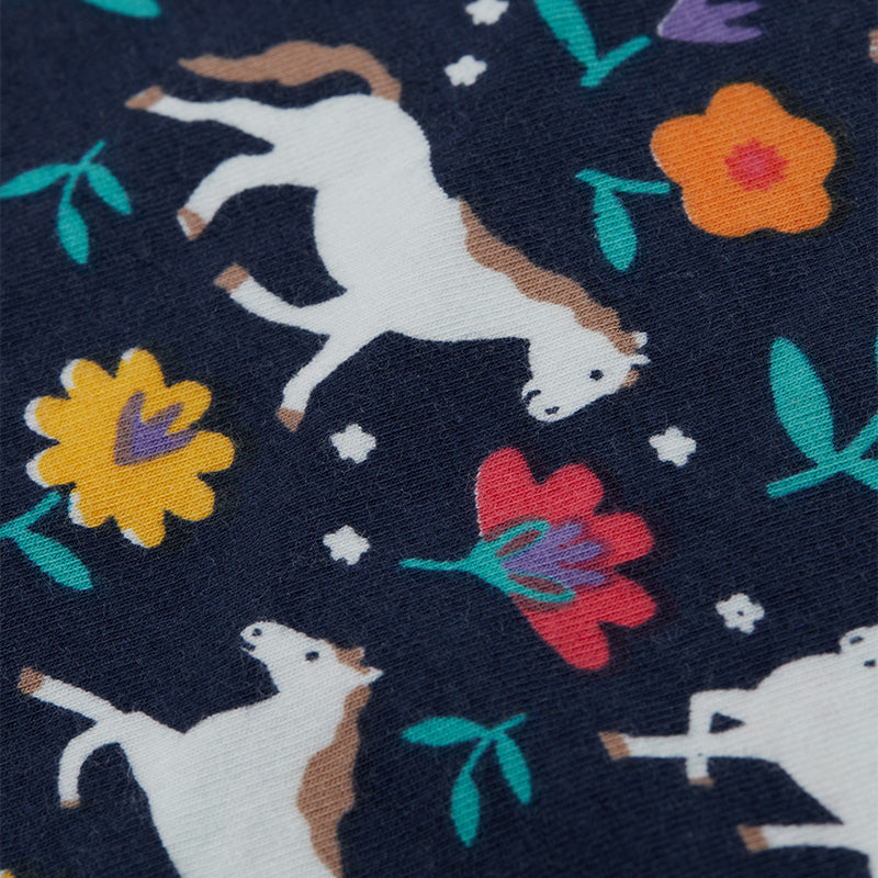 Frugi Libby Kids Leggings - Indigo Wild Horses (Last one! 12-18m)
