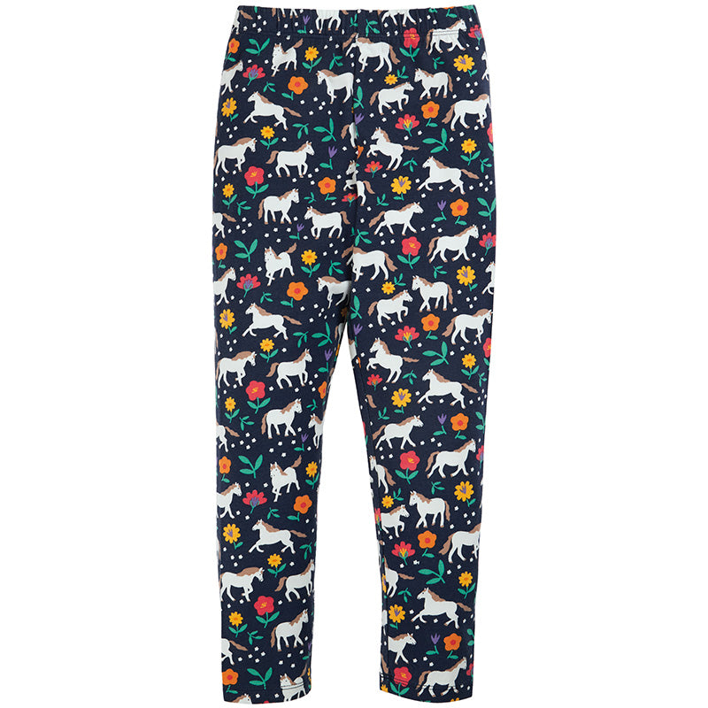 Frugi Libby Kids Leggings - Indigo Wild Horses (Last one! 12-18m)