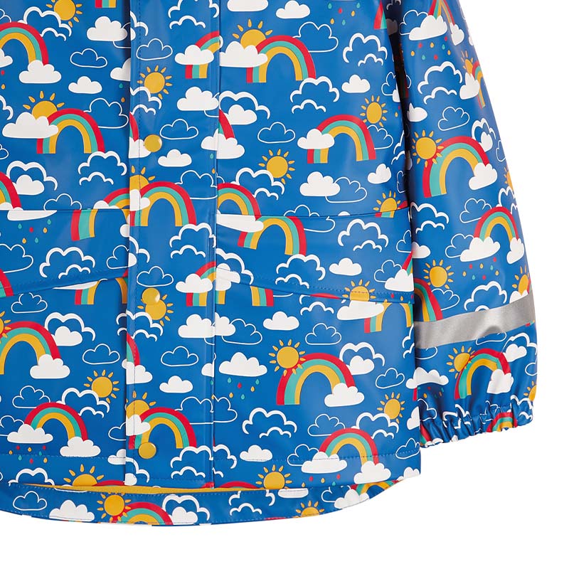 Frugi Puddle Buster Coat - Rainbow Skies