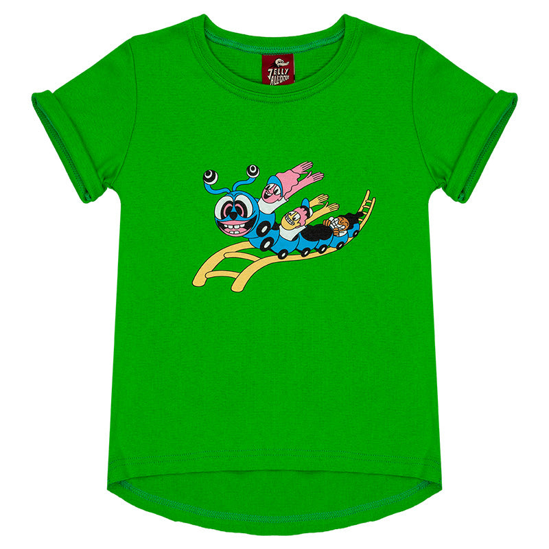 -30% off- Jelly Alligator Kids Rollercoaster Logo T-Shirt - Granny Smith Green