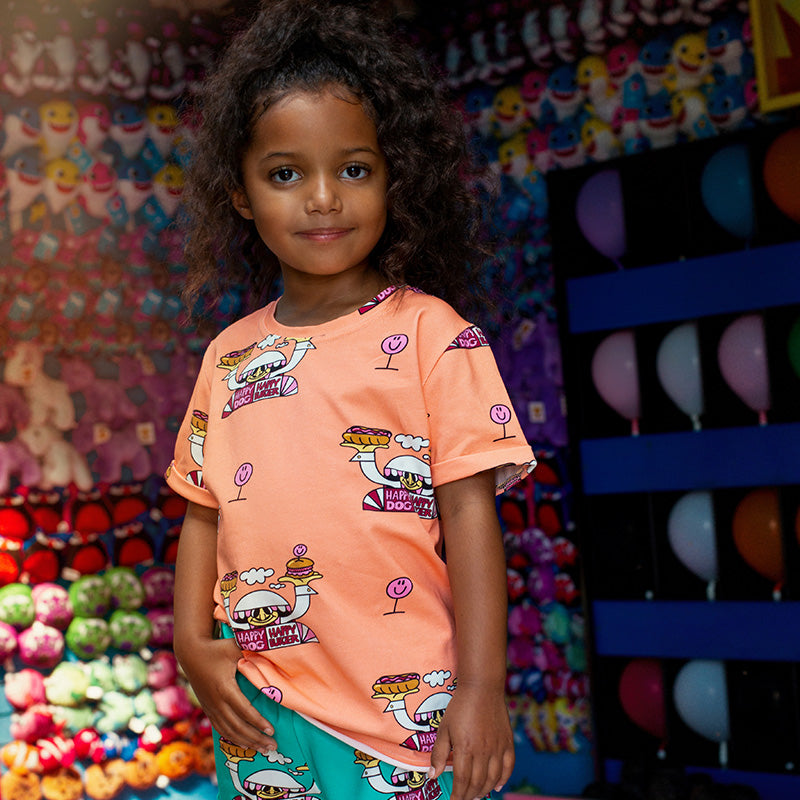 Jelly Alligator Kids So Hungry T-Shirt - Cantaloupe Peach
