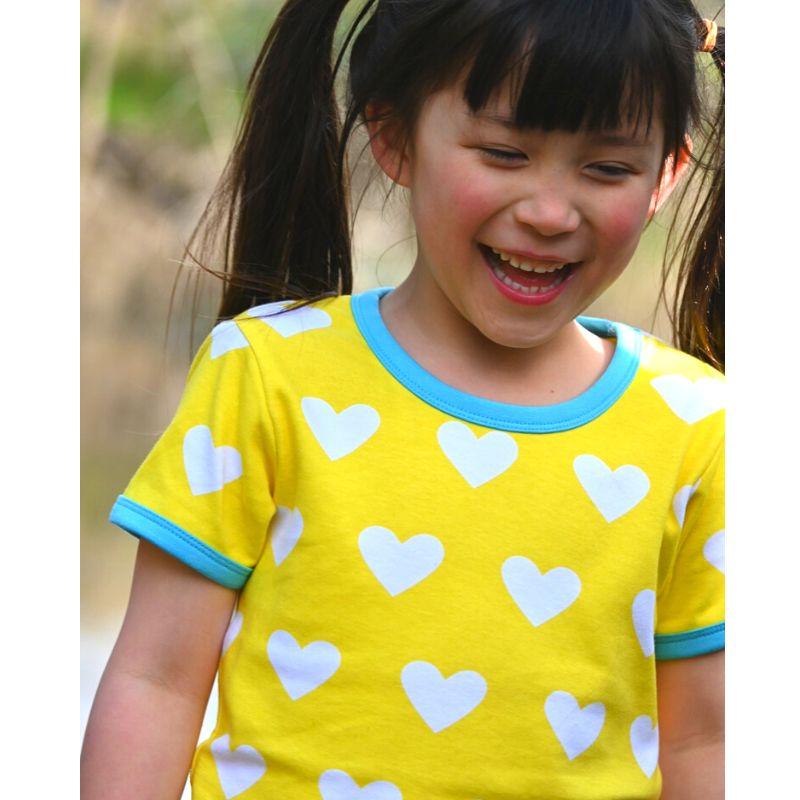 Moromini Yellow Hearts Kids T-Shirt