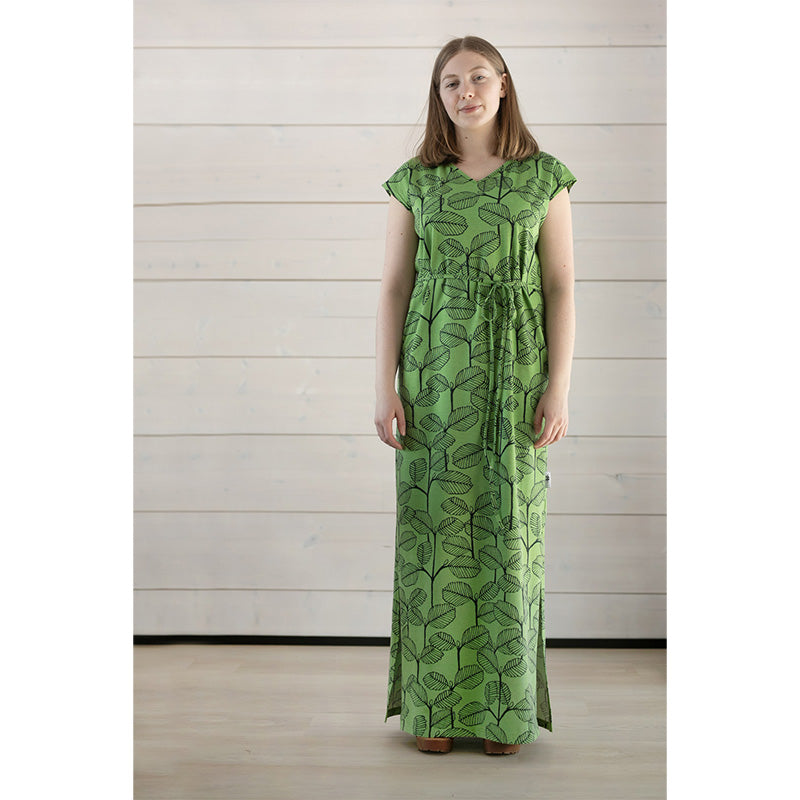 PaaPii Adult Iiris Alder Dress - Short Sleeve - Forest Green