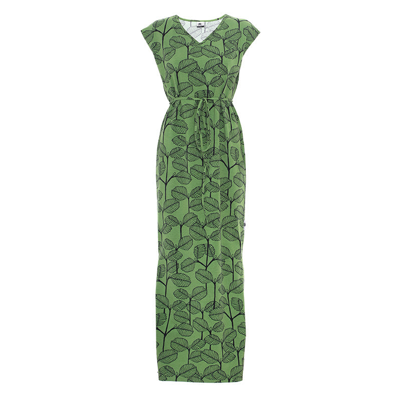PaaPii Adult Iiris Alder Dress - Short Sleeve - Forest Green