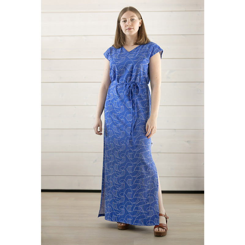 PaaPii Adult Iiris Storm Dress - Short Sleeve - Blue