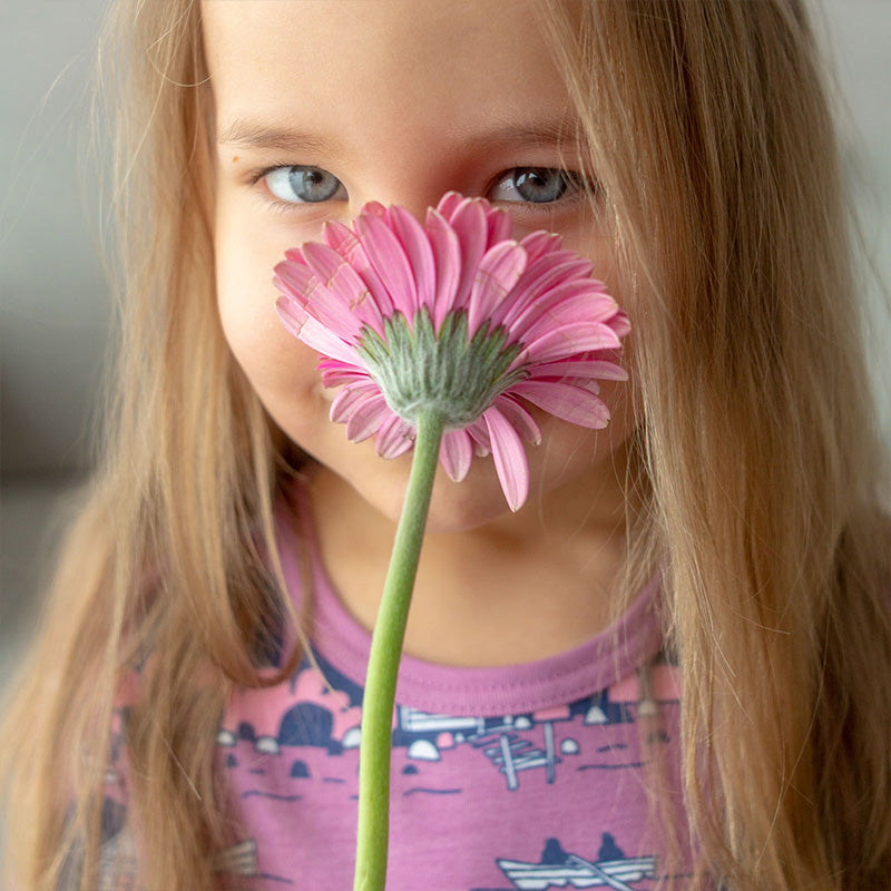 PaaPii Archipelago Twirly Dress - Short Sleeve - Lilac Purple (Last one! 2-3y)