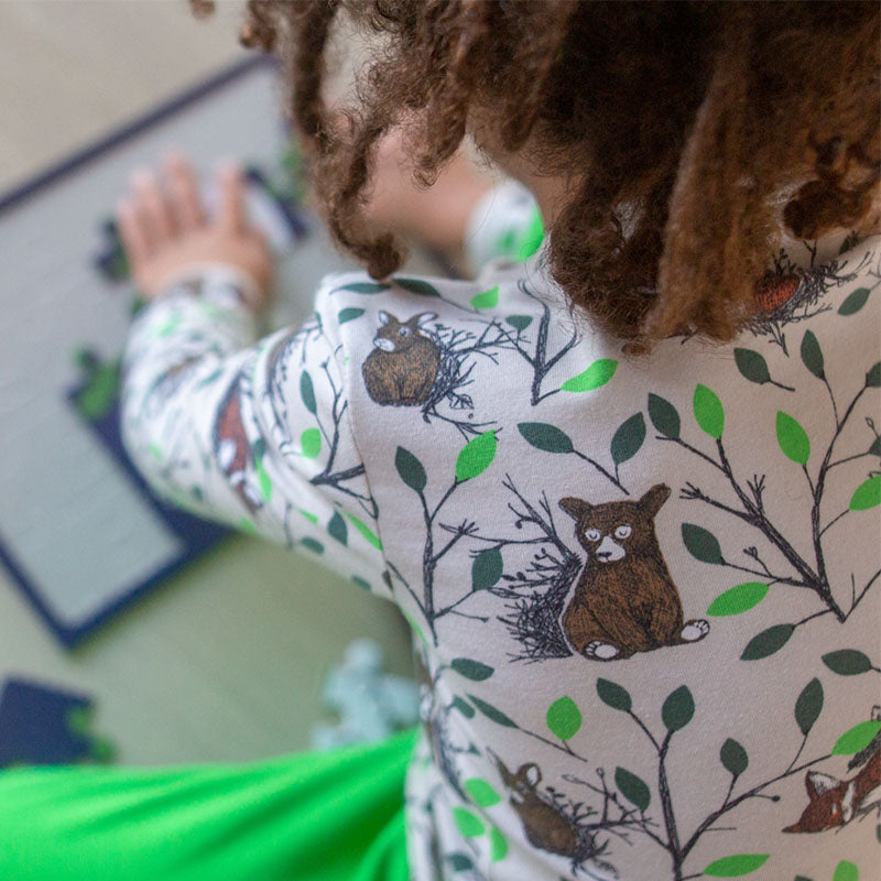 PaaPii Morning Top - Sand/Green