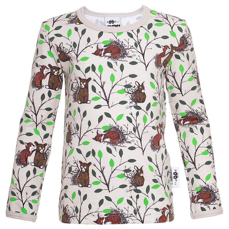 PaaPii Morning Top - Sand/Green