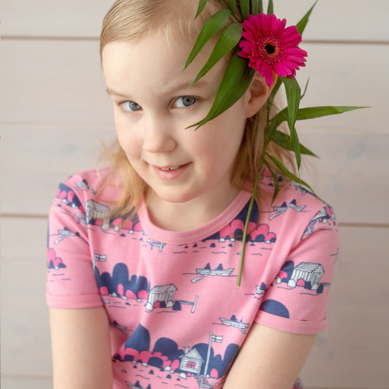 PaaPii Archipelago Tunic - Light Pink - Short Sleeve