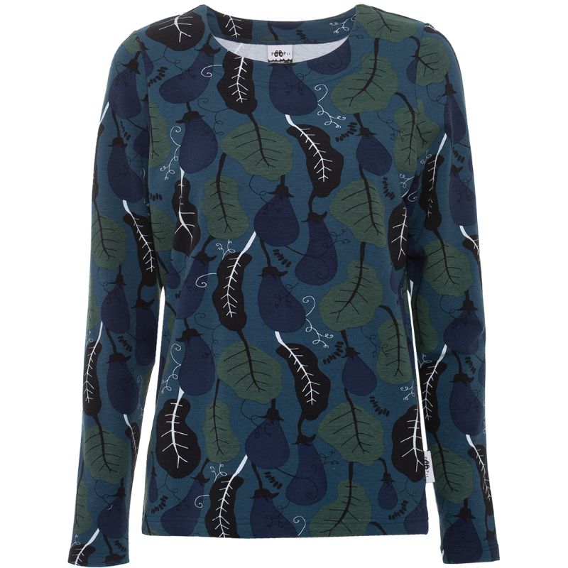 PaaPii Ladies Louna Sweatshirt - Aubergine - Blue Depths