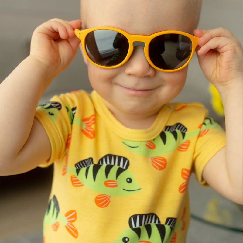 PaaPii Perch Bodysuit - Short Sleeve - Yellow (Last one! 3-6m)