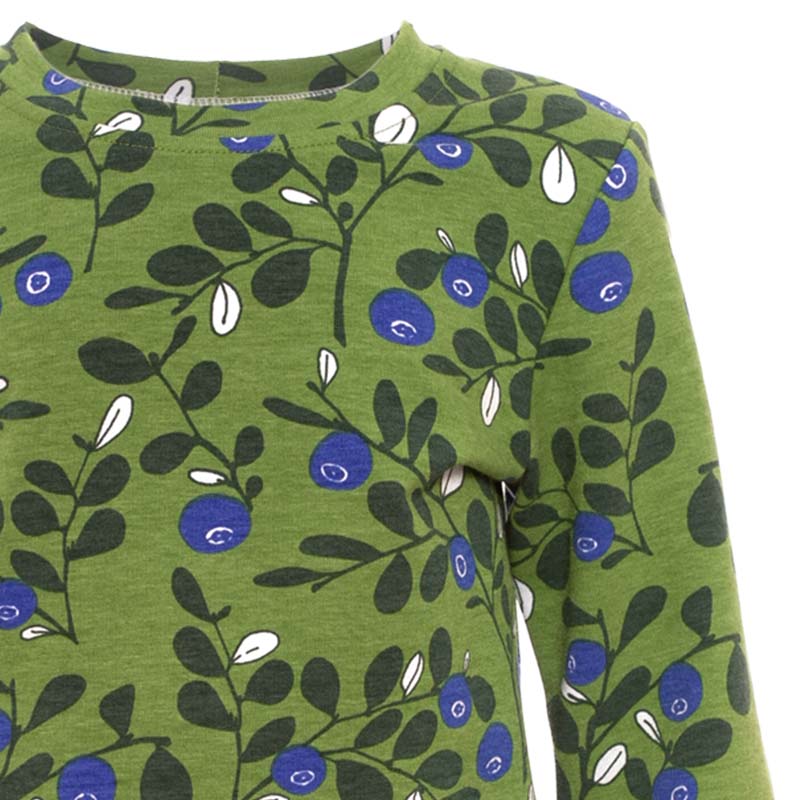 PaaPii Blueberries Sweatshirt - Forest Green (Last one! 2-3y)