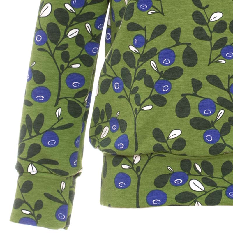 PaaPii Blueberries Sweatshirt - Forest Green (Last one! 2-3y)
