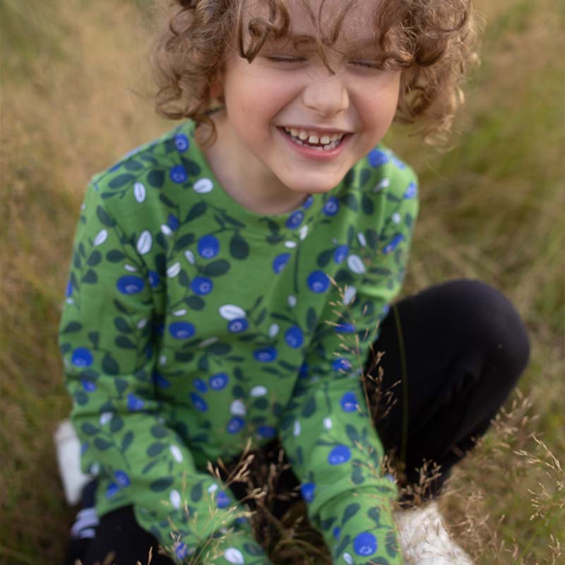 PaaPii Blueberries Sweatshirt - Forest Green