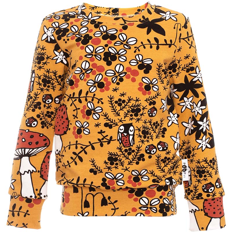 PaaPii Owl Mosspath Sweatshirt - Ochre