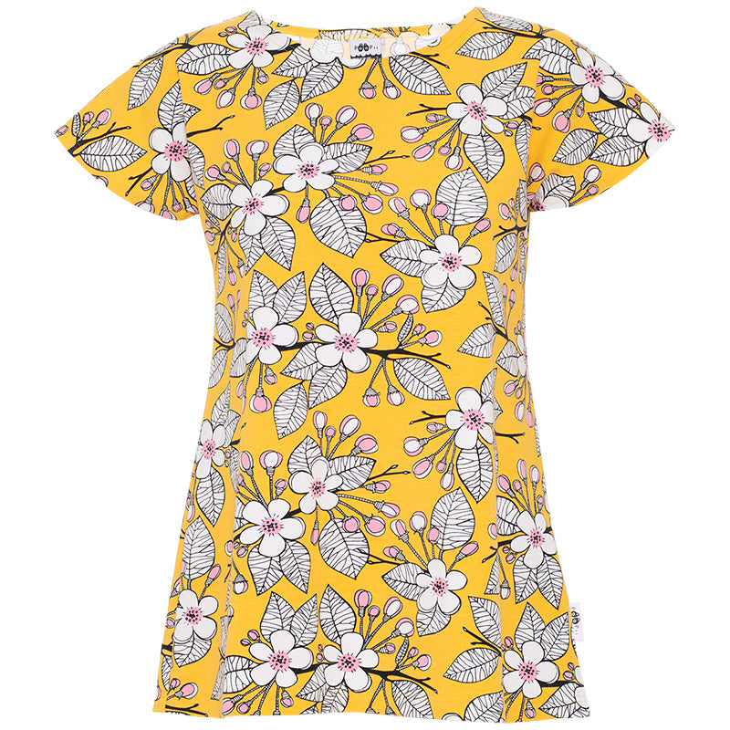 PaaPii Ladies Apple Garden Vuono Shirt - Sun Yellow - Short Sleeve