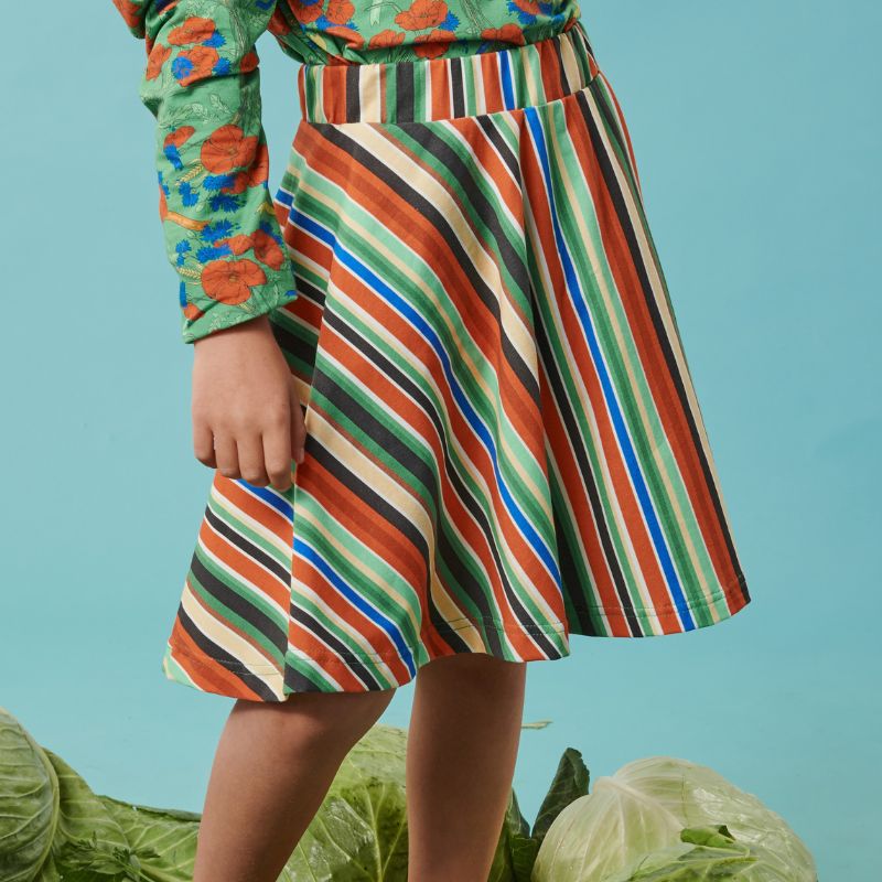 Raspberry Republic Twirly Skirt - Folk Stripes