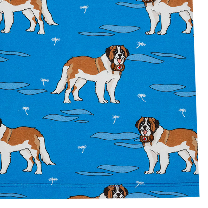 Raspberry Republic Kids St Bernard Dogs T-Shirt - Blue