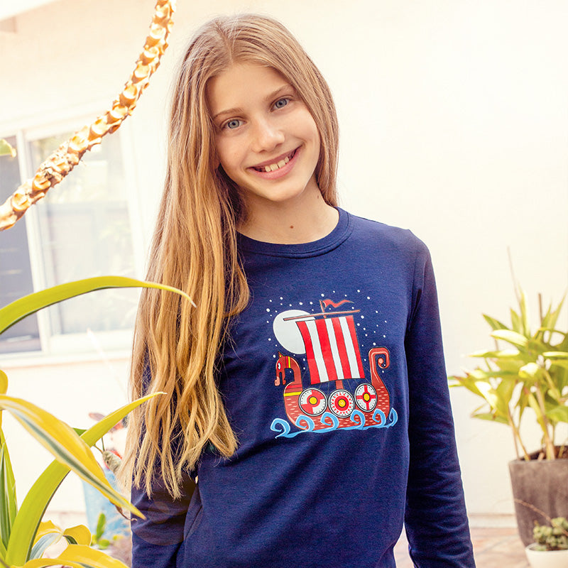 Raspberry Republic Vikings Longbow Ship Top (Only 2 left! 3-5y)