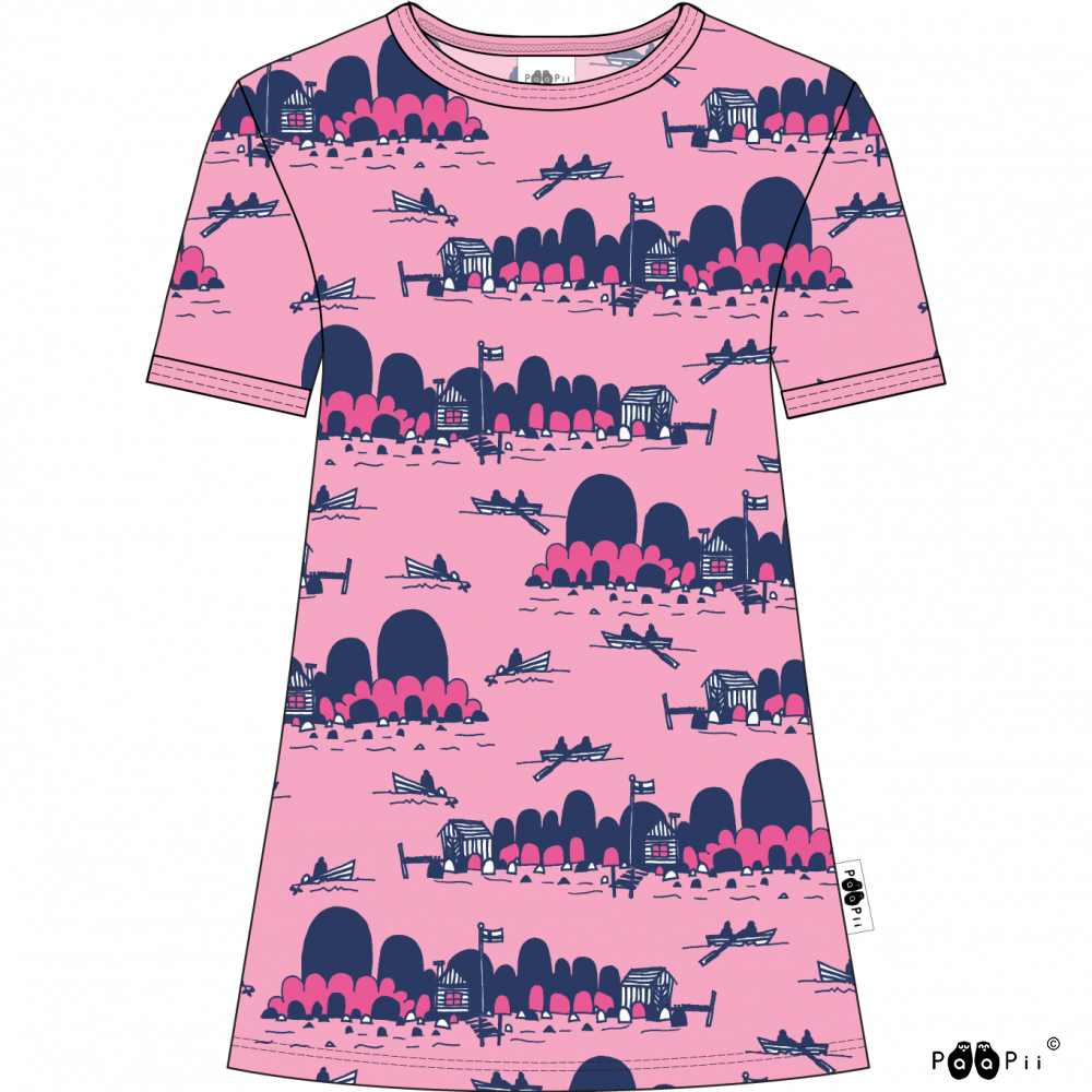 PaaPii Archipelago Tunic - Light Pink - Short Sleeve
