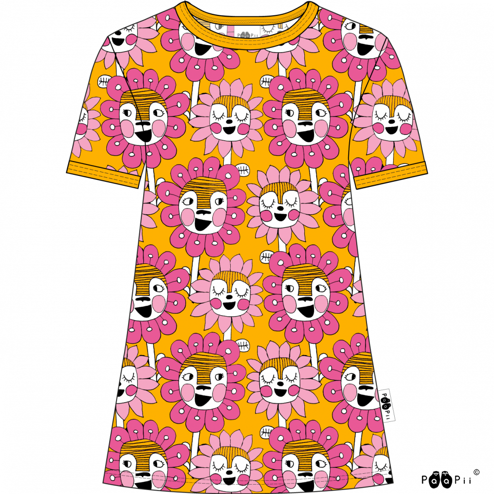 PaaPii Bloomination Tunic - Sun Yellow - Short Sleeve