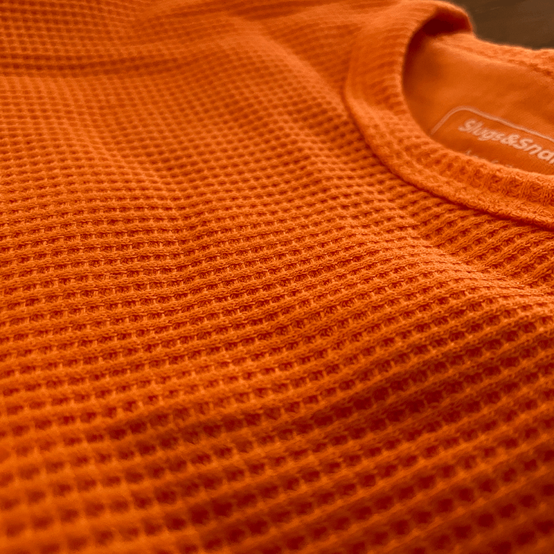 Slugs &amp; Snails Adult Waffle Cotton Set - Sunrise Orange