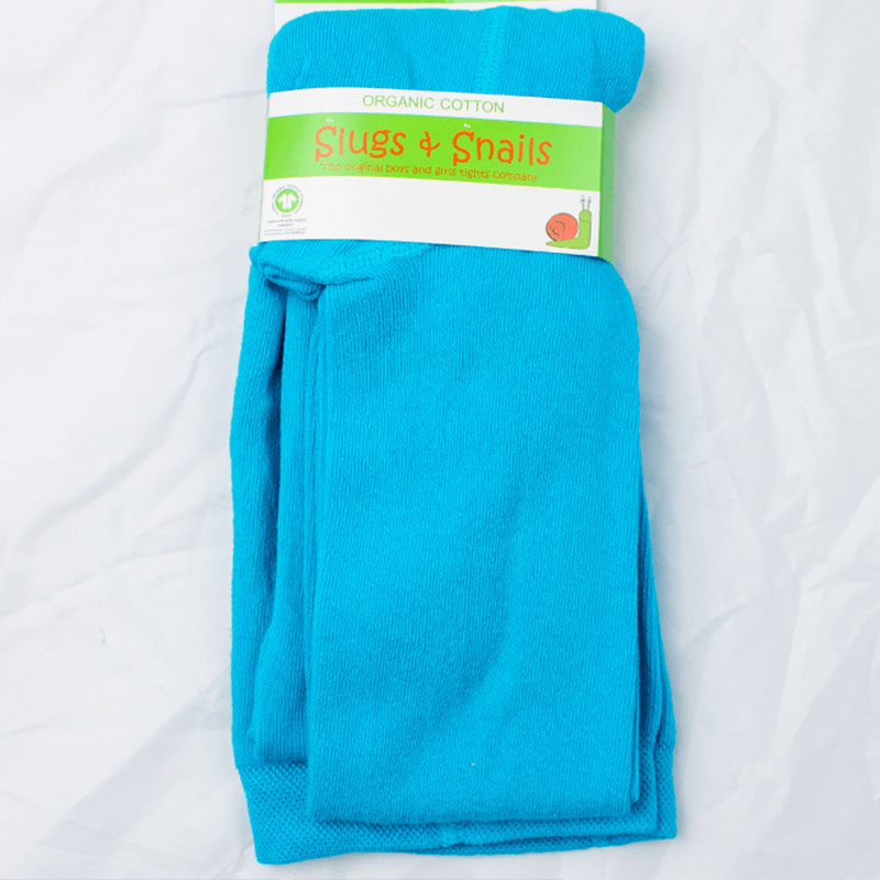 Slugs &amp; Snails Turquoise Blue Kids Tights (Last one! 12-18m)
