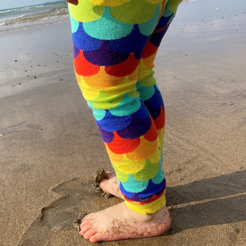 Slugs &amp; Snails Footless Tights - Rainbow Scales