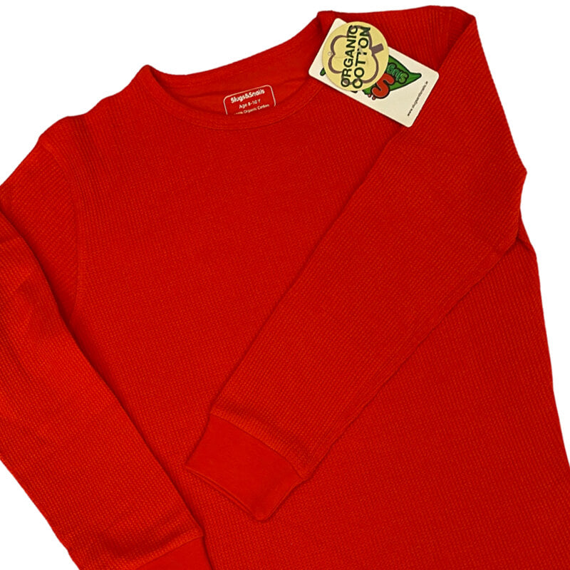 Slugs &amp; Snails Cherry Red Kids Waffle Cotton Set