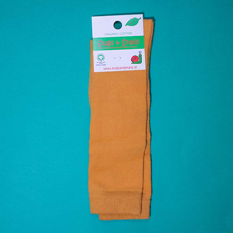 Slugs &amp; Snails Kids Knee Socks - MUSTARD