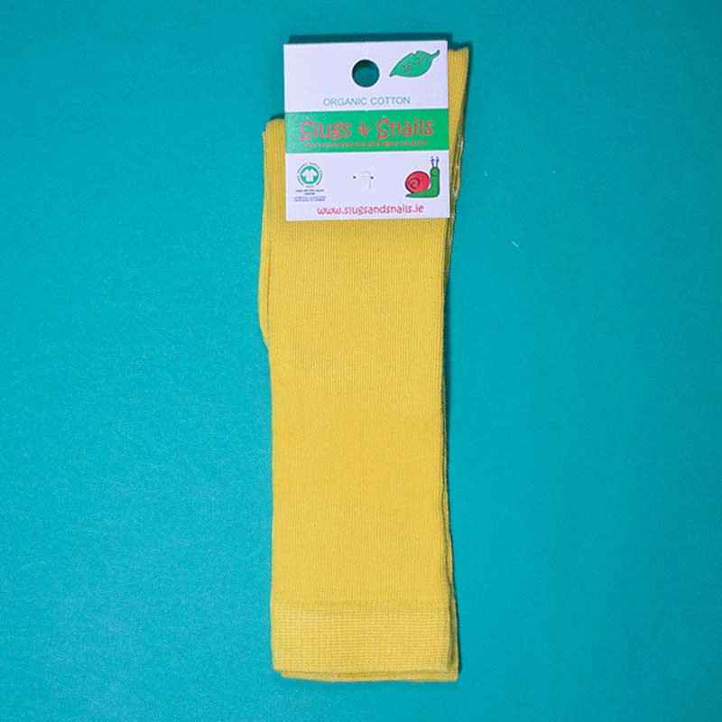 Slugs &amp; Snails Adult Knee Socks - SUNFLOWER YELLOW