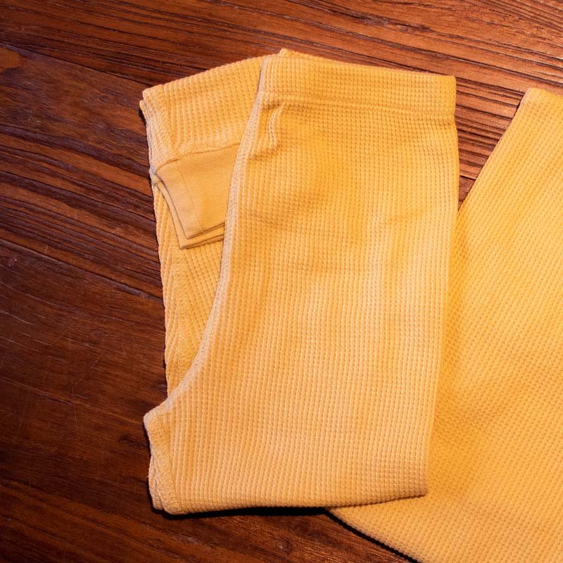 Slugs &amp; Snails Adult Waffle Cotton Set - Mustard Yellow