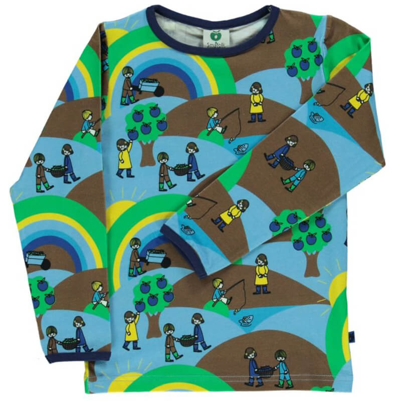 Smafolk Orchard Landscape Top - Blue Grotto