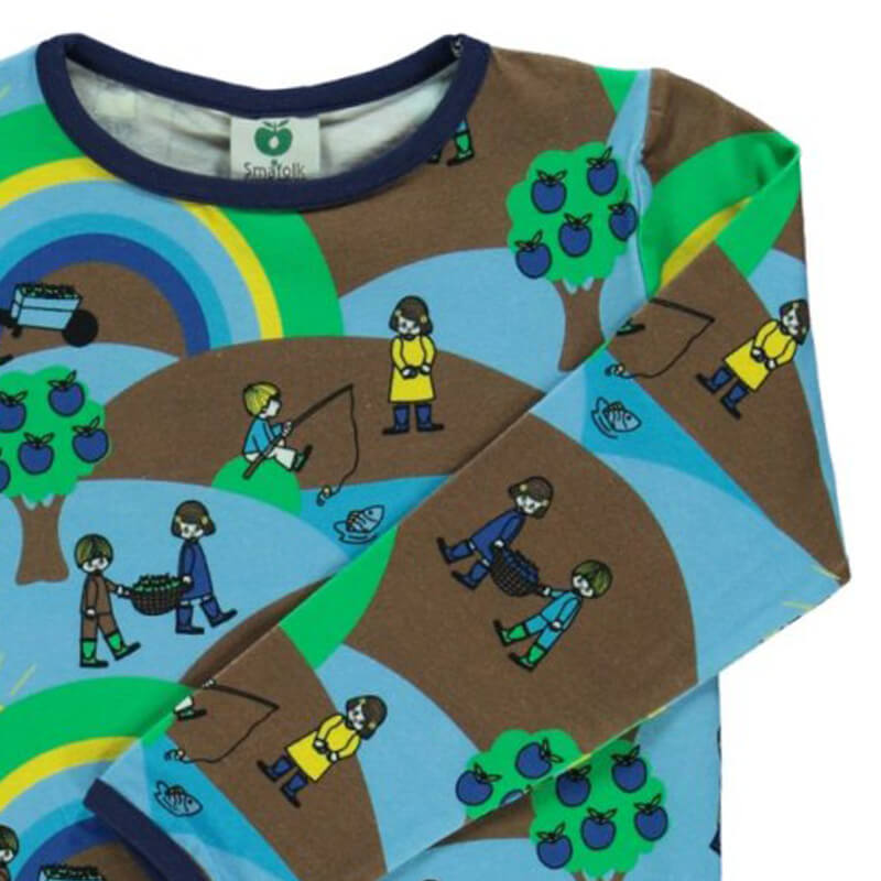 Smafolk Orchard Landscape Top - Blue Grotto